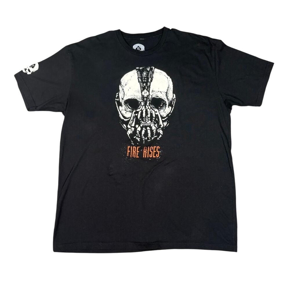 Wash With Souls Fire Rises Skull Graphic T-shirt Men's XL Black Grunge Punk Edgy